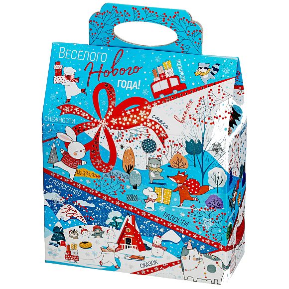 Сладкий новогодний подарок Сумочка Синее небо